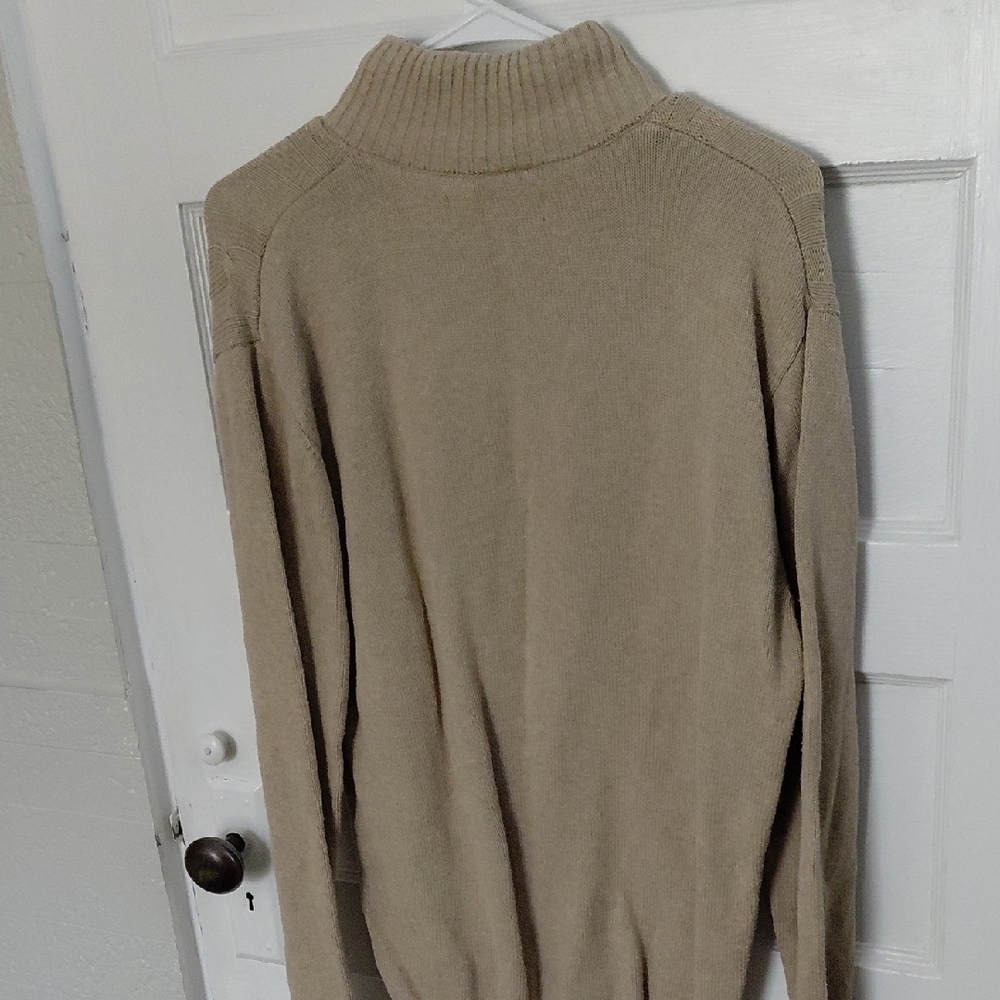 U.S. Polo Assn. Men's Tan Zip-Up Sweater - Picture 4 of 4